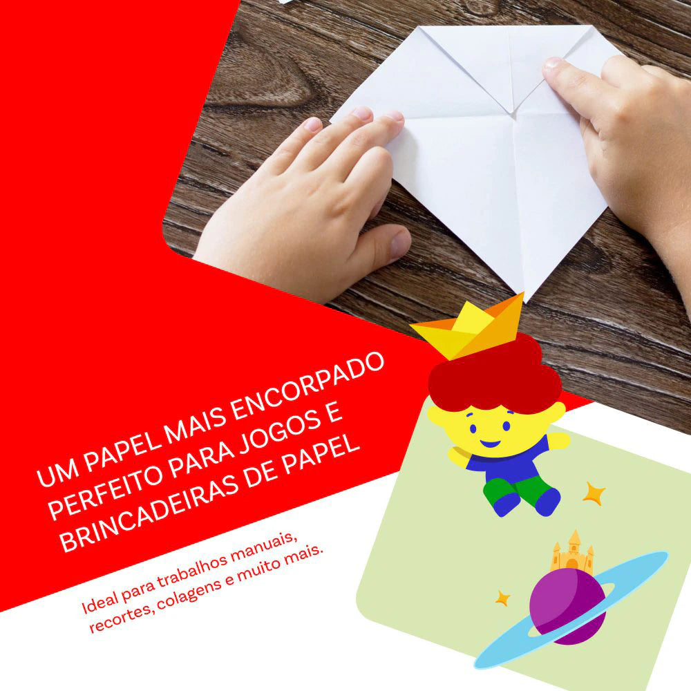 23 - Papel Sulfite Alta Qualidade Chamequinho Branco A4, 180g, 210x297mm, 50 Folhas - PT 50 FL