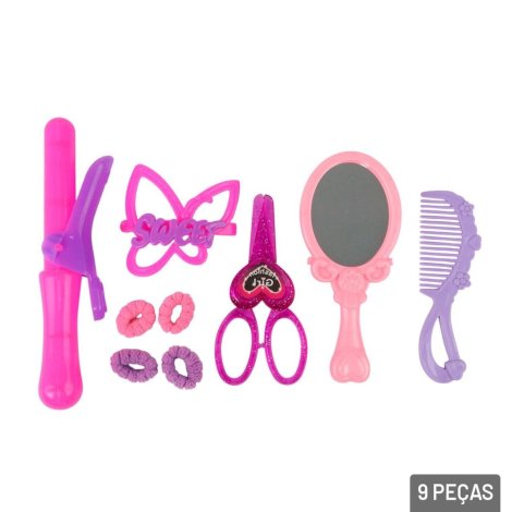 Acessórios Para Boneca 09 Peças Salão Sortidos