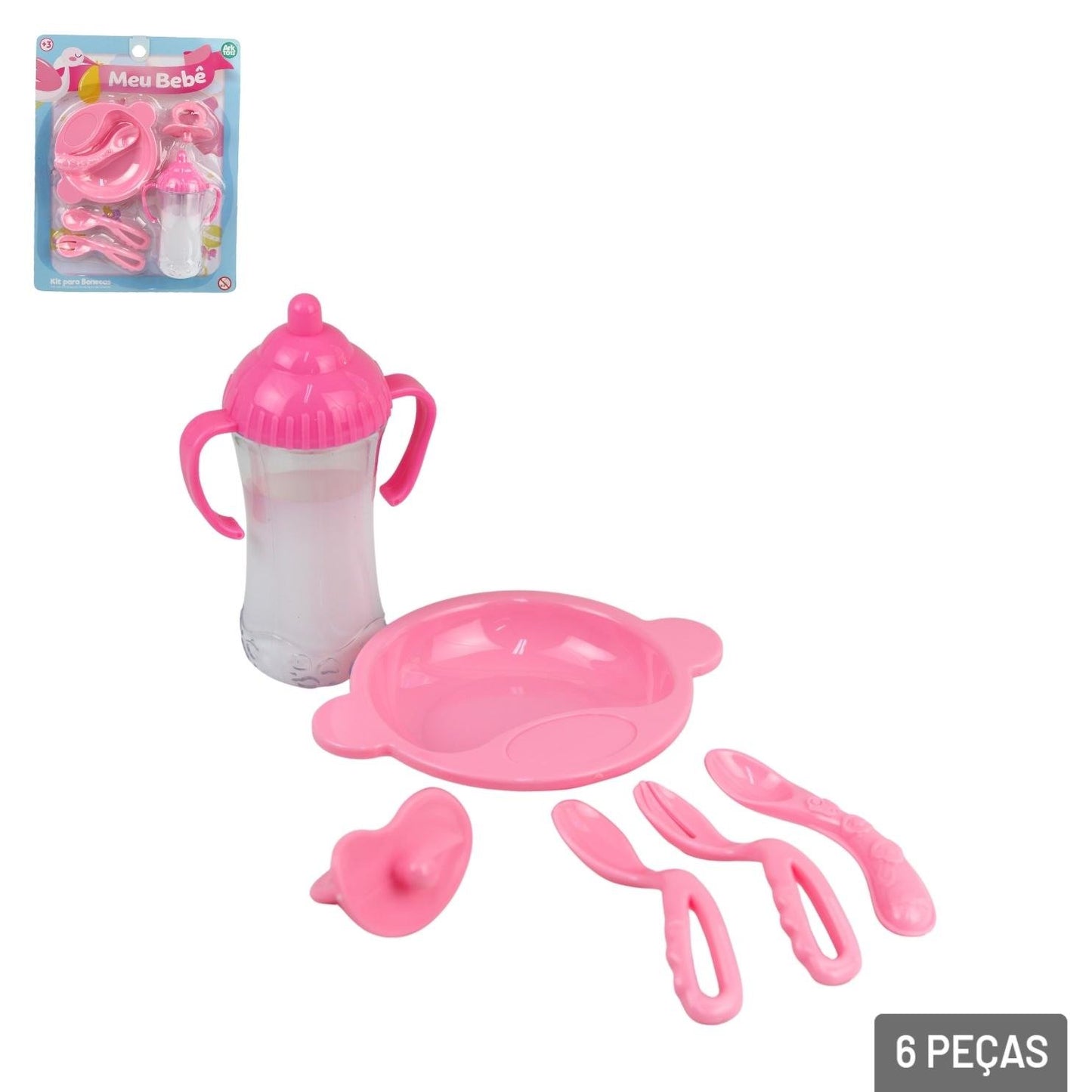 Acessórios Para Boneca 06 Peças MEU Bebê Refeição