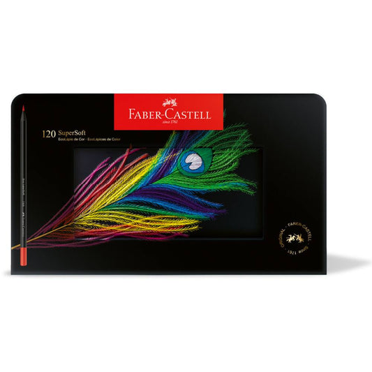 15 - Lápis de Cor Supersoft, 120 Cores, Faber-Castell - ET 120 UN