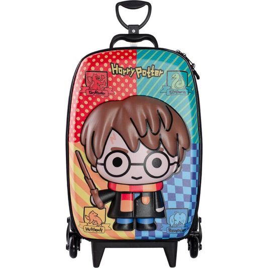 35 - Mochila Escolar Infantil de Rodinhas em EVA, Harry Potter, Maxtoy - PT 1 UN