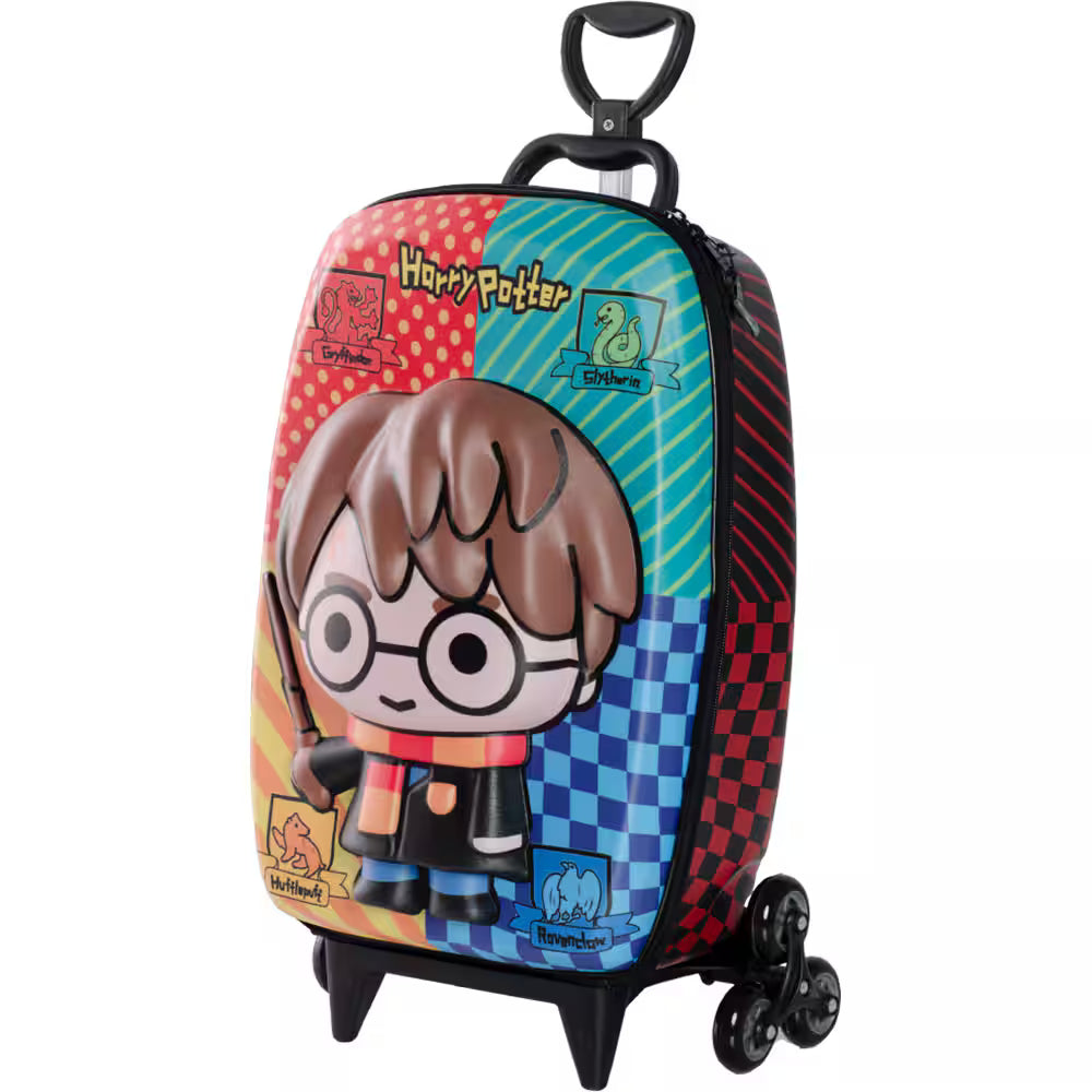 35 - Mochila Escolar Infantil de Rodinhas em EVA, Harry Potter, Maxtoy - PT 1 UN