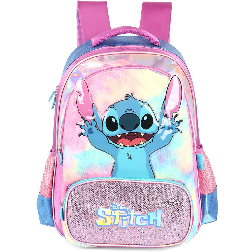 37 - Mochila Escolar Infantil de Stitch Roxo, Luxcel PT 1 UN