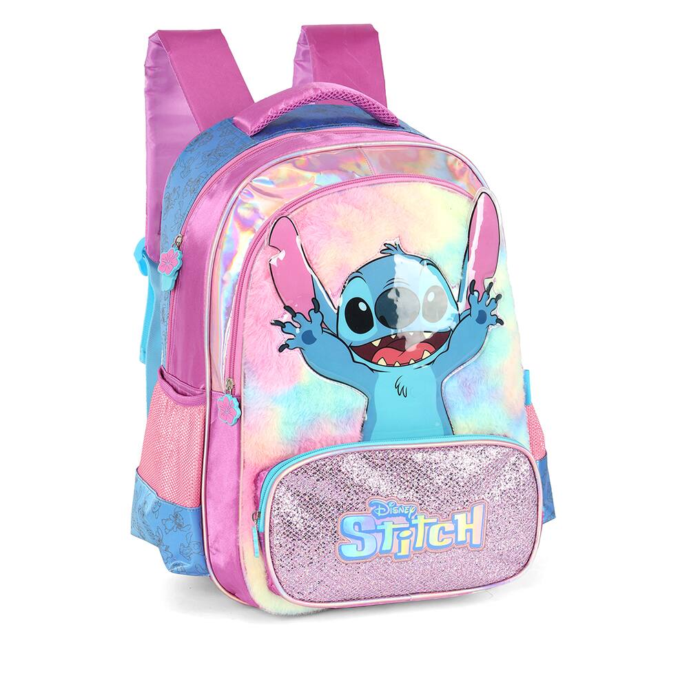 37 - Mochila Escolar Infantil de Stitch Roxo, Luxcel PT 1 UN