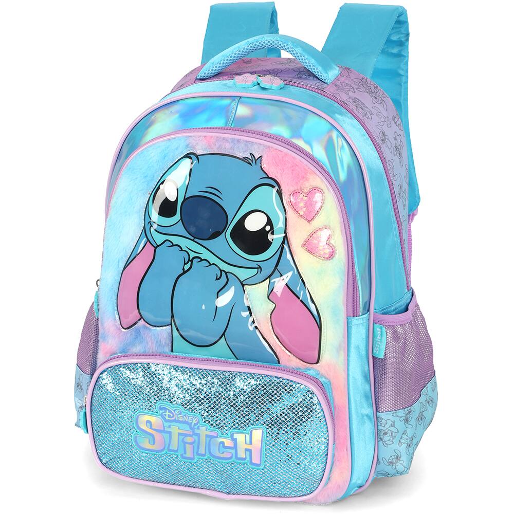 38 - Mochila Escolar Infantil de Stitch Azul, Luxcel PT 1 UN