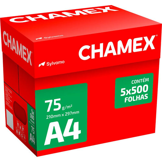 22 - Caixa de Papel sulfite A4 75g 210mmx297mm Chamex CX 2500 FL