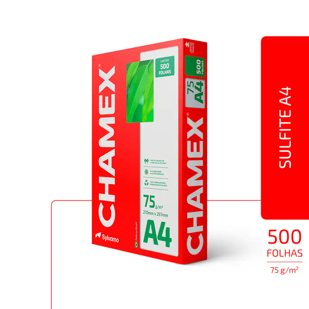 22 - Caixa de Papel sulfite A4 75g 210mmx297mm Chamex CX 2500 FL