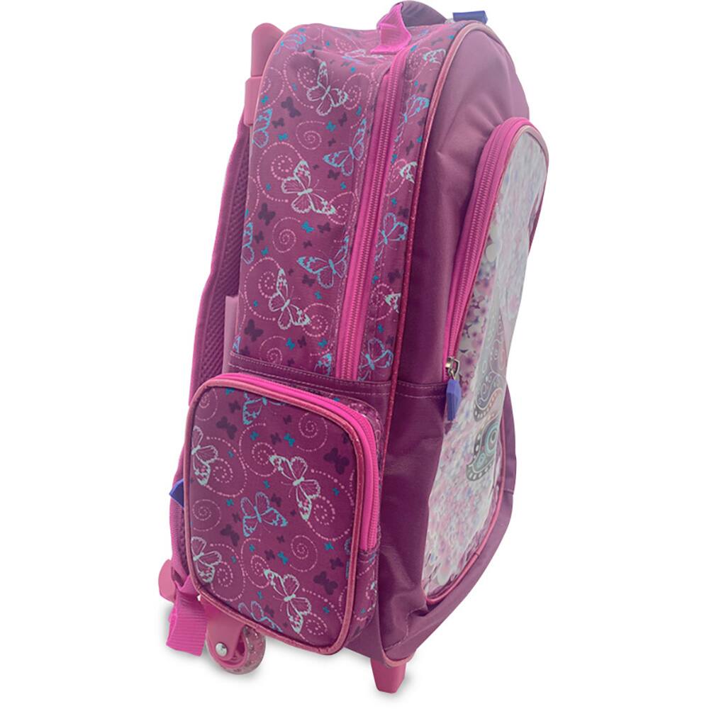 36 - Mochila Escolar Infantil de Rodinhas Borboleta Happy-time PT 1 UN