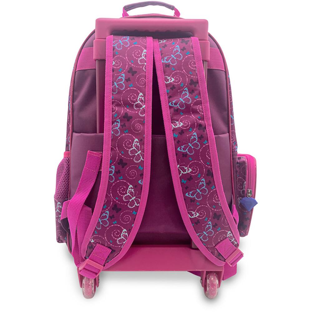 36 - Mochila Escolar Infantil de Rodinhas Borboleta Happy-time PT 1 UN