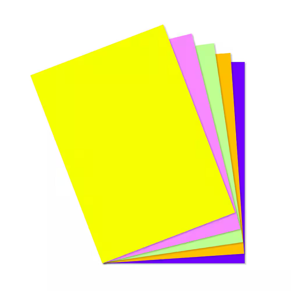 33 - Papel Creative Colorido A4 (210x297mm) 90g, 5 Cores, 50 Folhas, Spiral Lumi - PT 50 FL