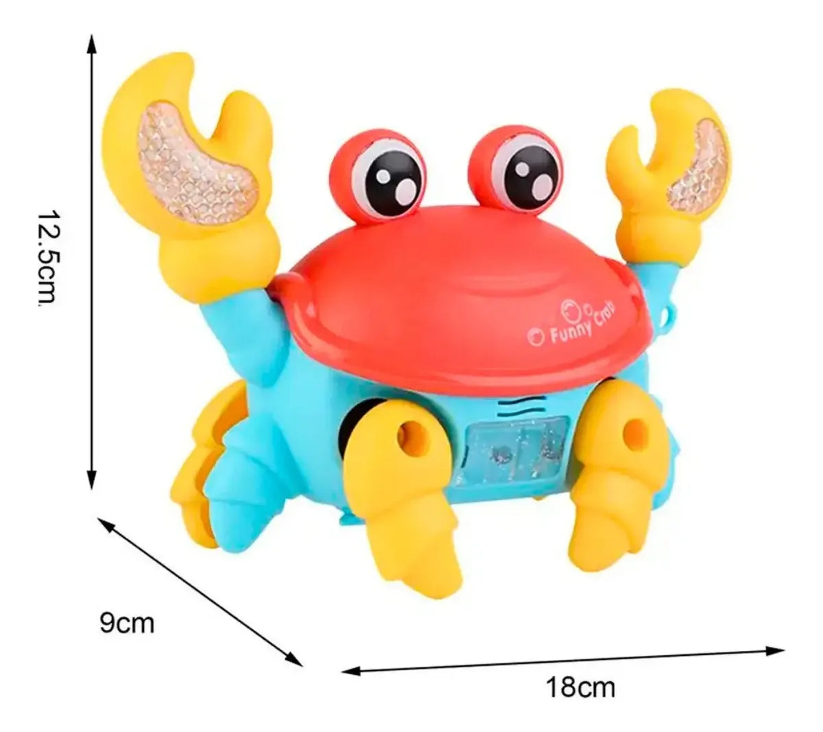 68 - Caranguejo Brinquedo Fujão Sensor Dança E Som Eletrônico Top