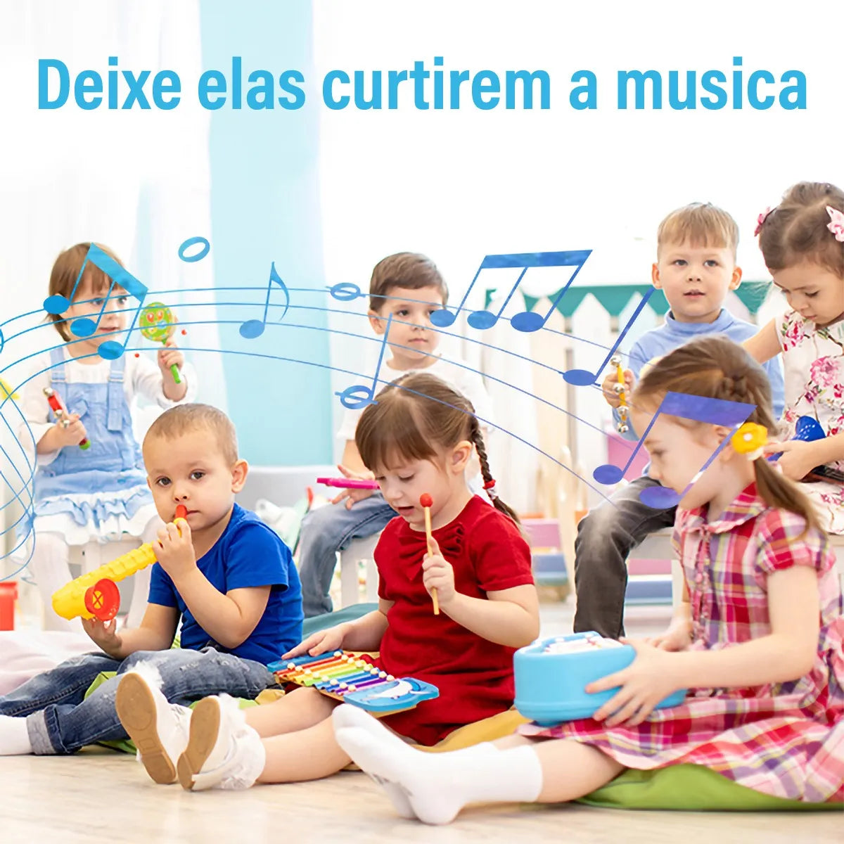 Camewin Conjunto Instrumentos Musicais Percussão De Crianças Colorido