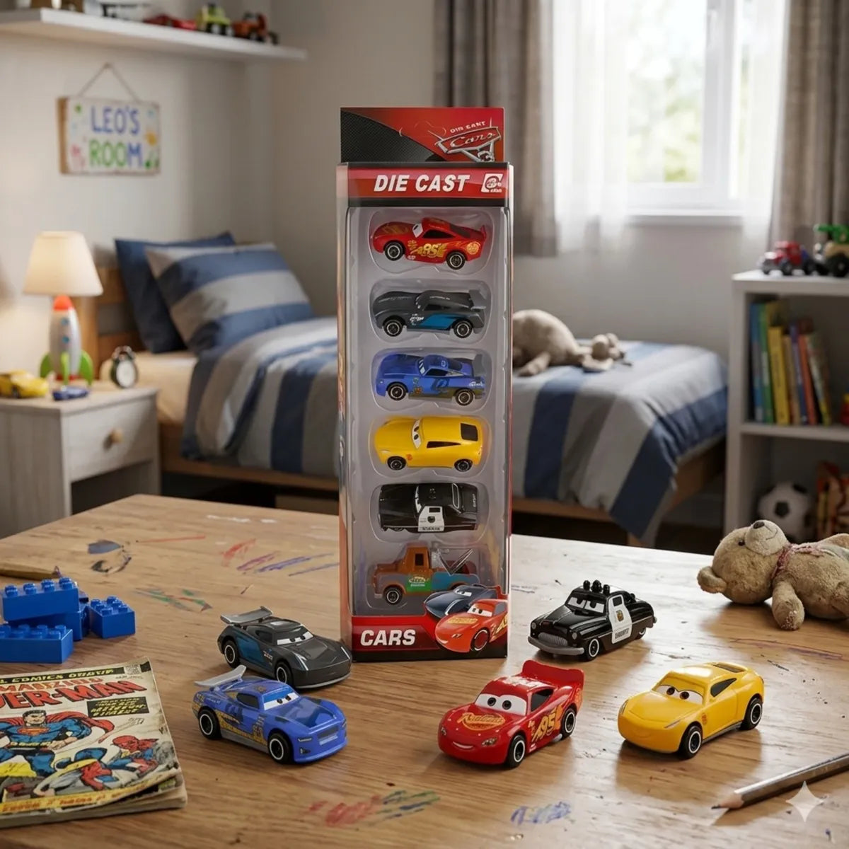 62 - Kit 6 Carrinhos Metal Carros 3 O Filme - Relâmpago Mcqueen