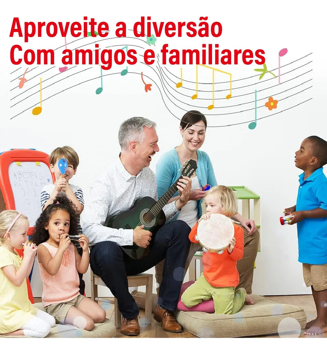 Camewin Conjunto Instrumentos Musicais Percussão De Crianças Colorido