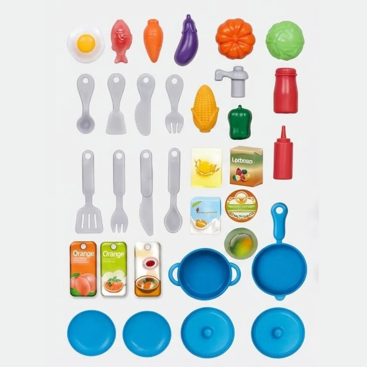 Cozinha Bancada Infantil Mini Chef Com 46 Peças Maxi Toys