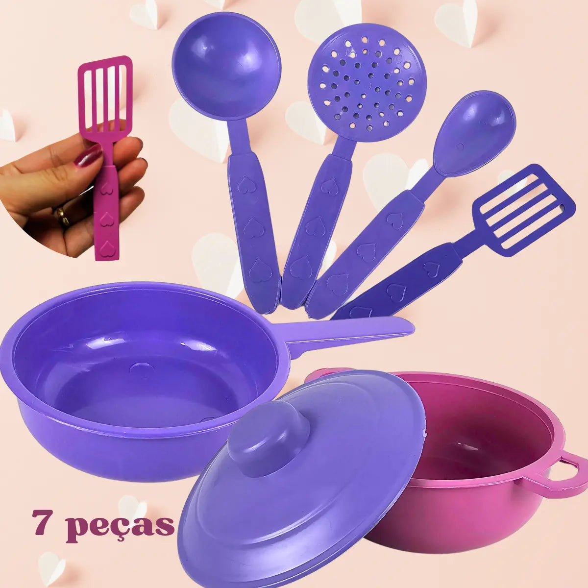 72 - Kit Cozinha Brinquedo Infantil 31 Pçs Panelinhas Acessórios