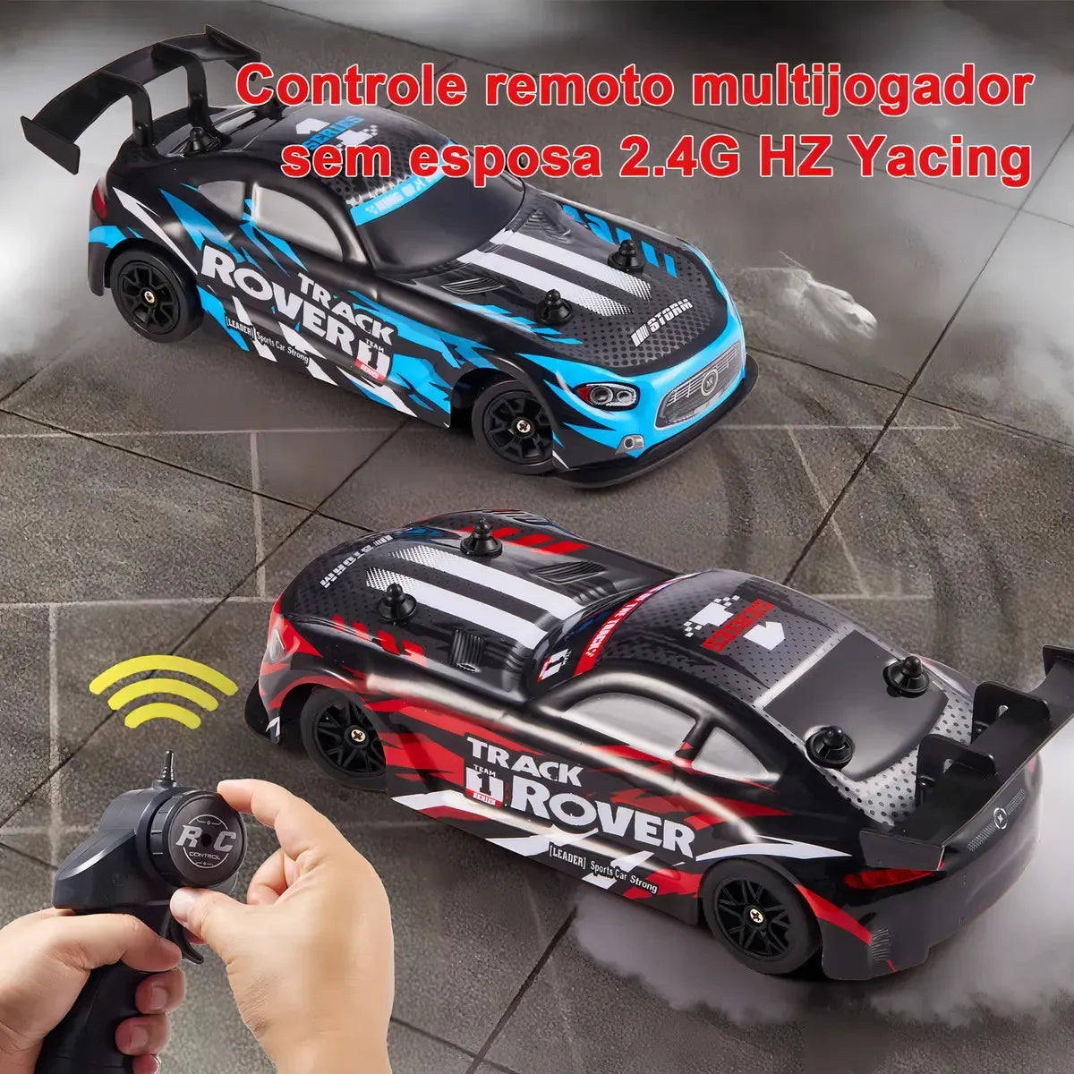67 - Carro de Drift Rc Brincamundo em Escala 1:24 Carro de Controle Remoto 4x4 Para Crianças e adultos Veículo de Corrida de Alta Velocidade de 20 km/h com 2 Baterias