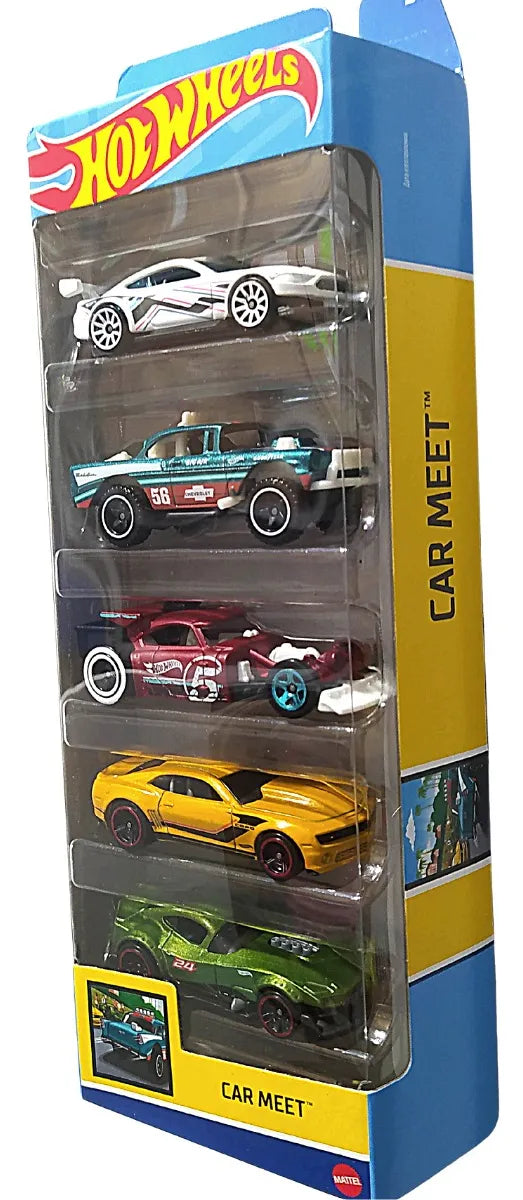 Kit Com 5 Carrinhos Sortidos Hot Wheels Coloridos Mattel
