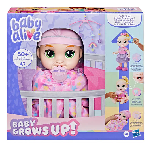 73 - Boneca Baby Alive Baby Grows Up, LaLa Googoo - Cabelos Loiros, Brinquedo Interativo, 35 cm - A partir de 3 Anos