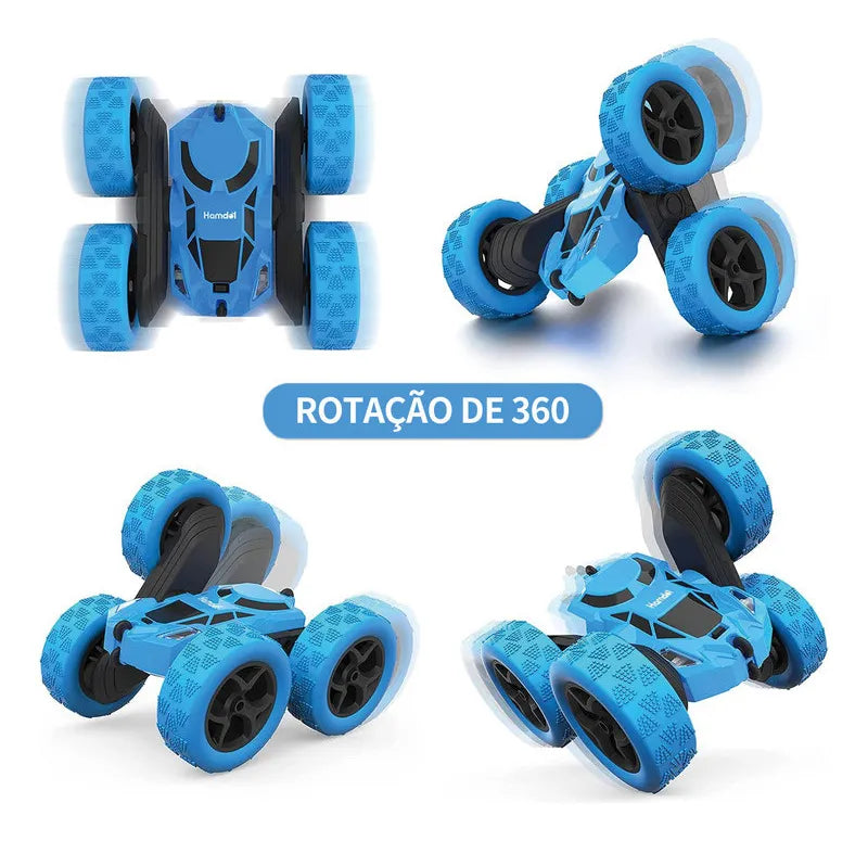 60 - Carrinho Pirueta Quick Run 360° Com Led Para Crianças