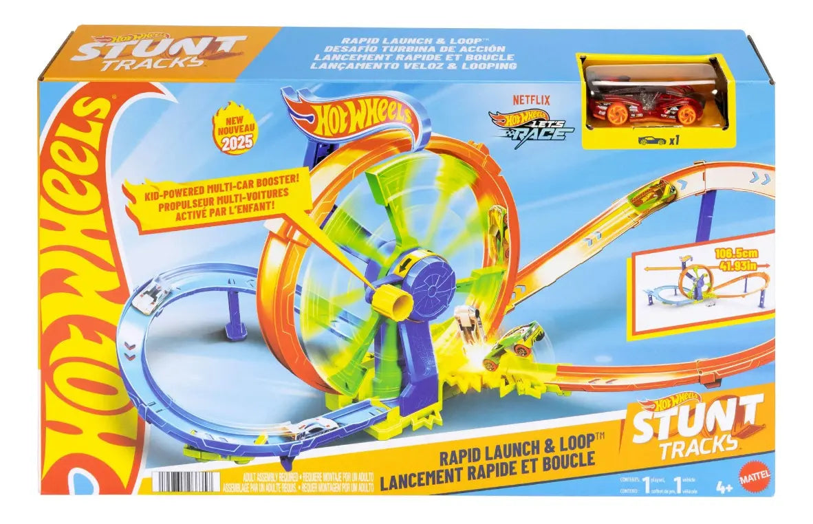 Hot Wheels Pista de Brinquedo Desafio Turbina de Ação