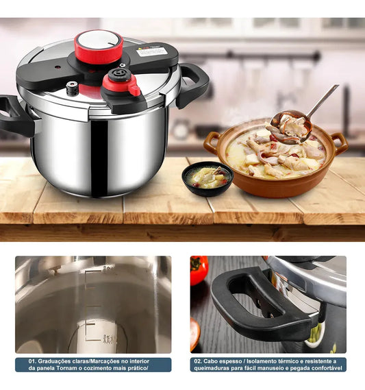 57 - Ajuste De 3 Velocida Panela De Pressão /inox/indução 6 Litro