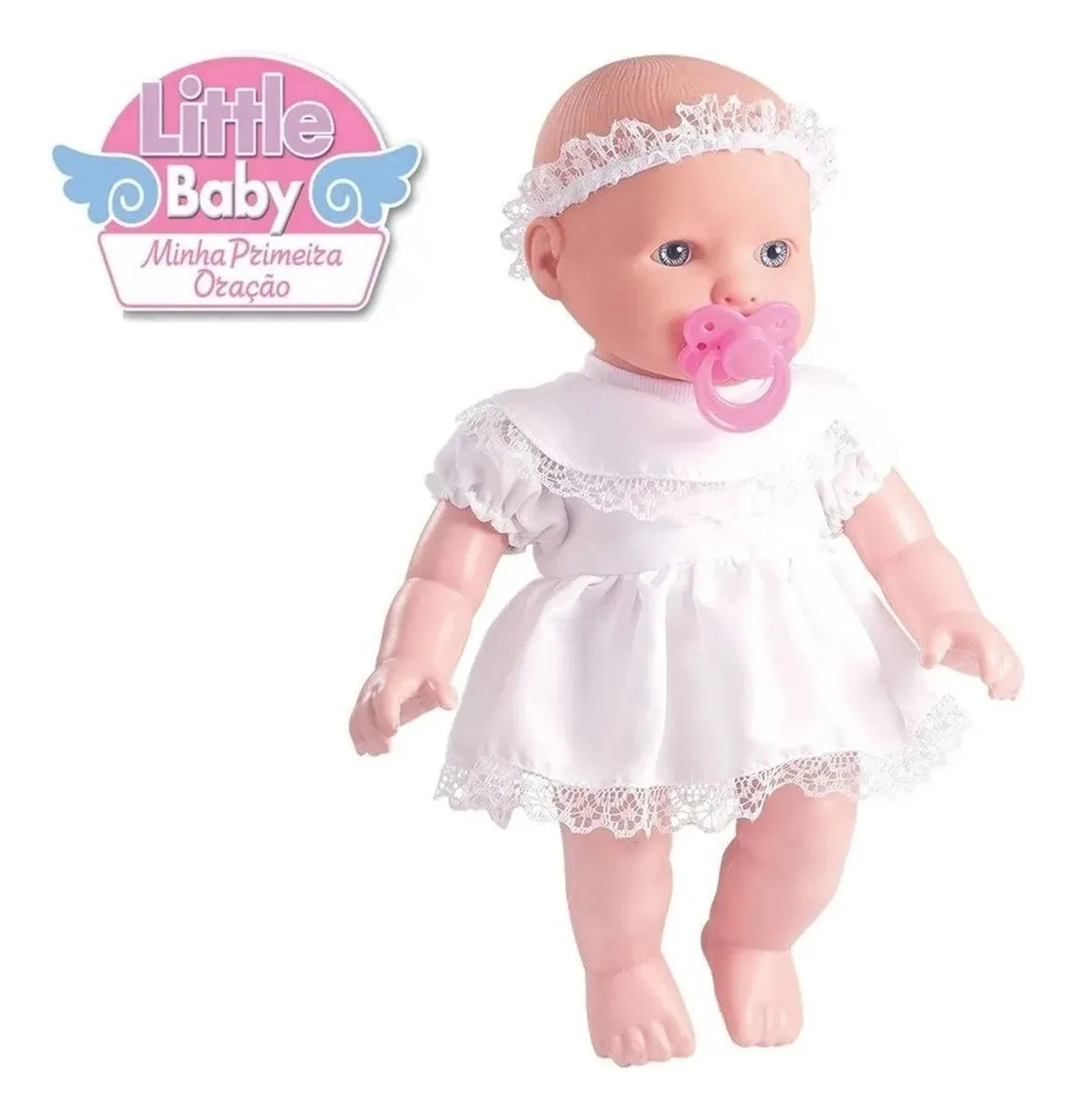 71 - Boneca Milk Brinquedos Little Baby Minha Primeira Oração 32cm Articulada