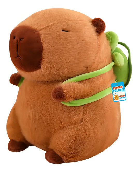 Capivara Pelúcia Grande de 35 cm Filó Antialérgica e Macia para Crianças Brinquedo
