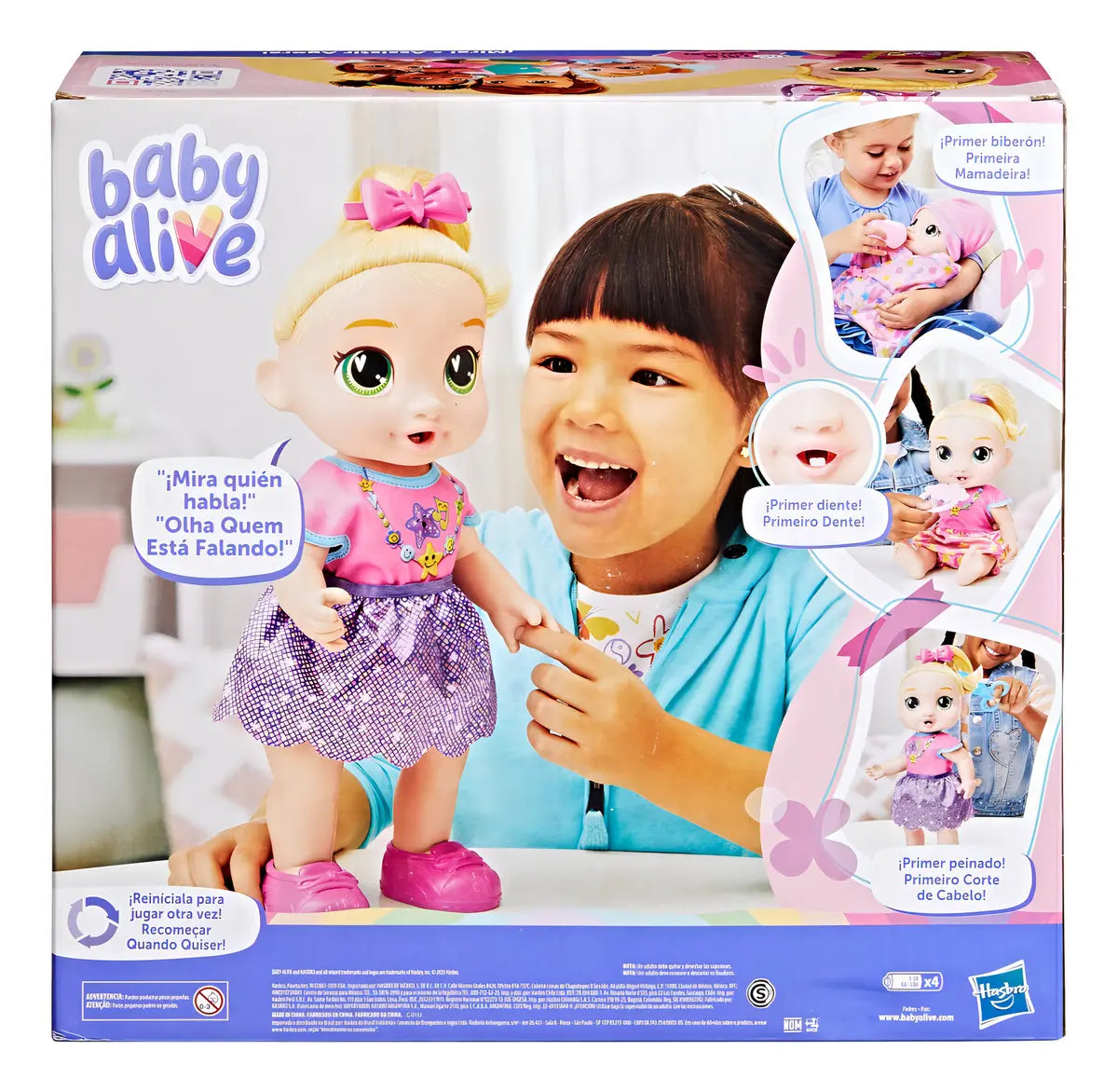 73 - Boneca Baby Alive Baby Grows Up, LaLa Googoo - Cabelos Loiros, Brinquedo Interativo, 35 cm - A partir de 3 Anos